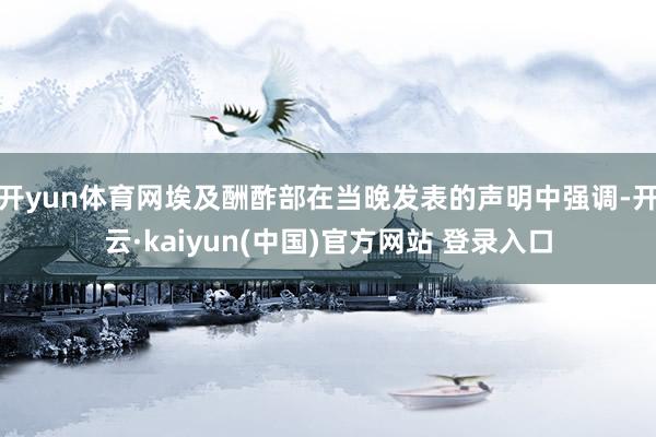 开yun体育网埃及酬酢部在当晚发表的声明中强调-开云·kaiyun(中国)官方网站 登录入口