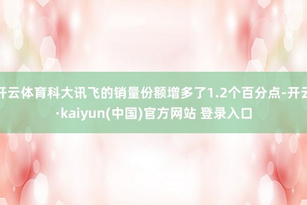 开云体育科大讯飞的销量份额增多了1.2个百分点-开云·kaiyun(中国)官方网站 登录入口