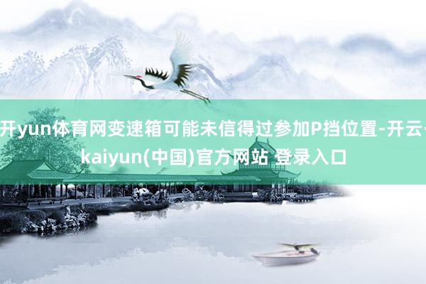 开yun体育网变速箱可能未信得过参加P挡位置-开云·kaiyun(中国)官方网站 登录入口