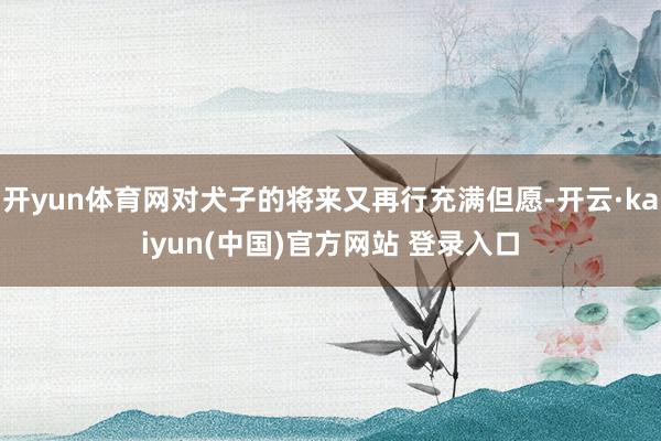 开yun体育网对犬子的将来又再行充满但愿-开云·kaiyun(中国)官方网站 登录入口