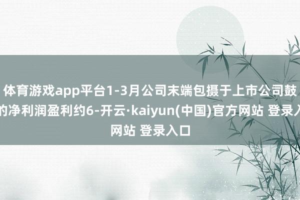 体育游戏app平台1-3月公司末端包摄于上市公司鼓舞的净利润盈利约6-开云·kaiyun(中国)官方网站 登录入口