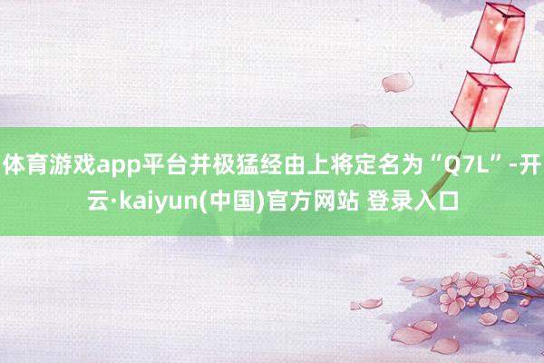 体育游戏app平台并极猛经由上将定名为“Q7L”-开云·kaiyun(中国)官方网站 登录入口