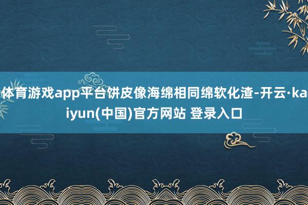体育游戏app平台饼皮像海绵相同绵软化渣-开云·kaiyun(中国)官方网站 登录入口