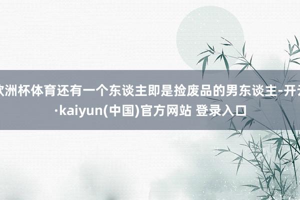 欧洲杯体育还有一个东谈主即是捡废品的男东谈主-开云·kaiyun(中国)官方网站 登录入口