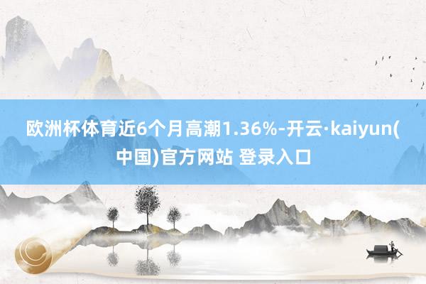 欧洲杯体育近6个月高潮1.36%-开云·kaiyun(中国)官方网站 登录入口