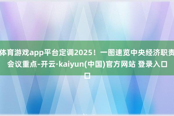 体育游戏app平台定调2025！一图速览中央经济职责会议重点-开云·kaiyun(中国)官方网站 登录入口