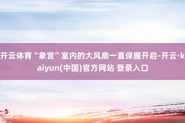 开云体育“象宫”室内的大风扇一直保握开启-开云·kaiyun(中国)官方网站 登录入口