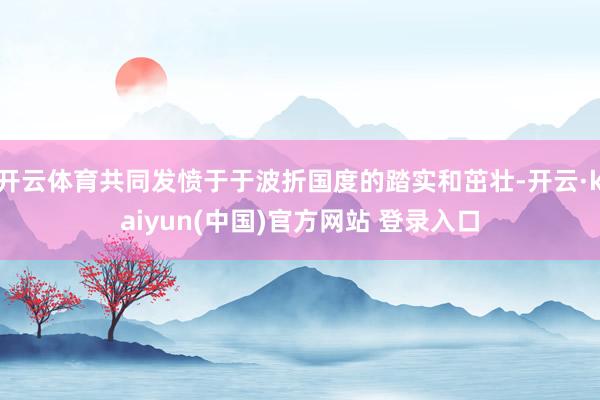 开云体育共同发愤于于波折国度的踏实和茁壮-开云·kaiyun(中国)官方网站 登录入口
