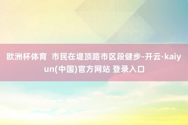 欧洲杯体育  市民在堤顶路市区段健步-开云·kaiyun(中国)官方网站 登录入口