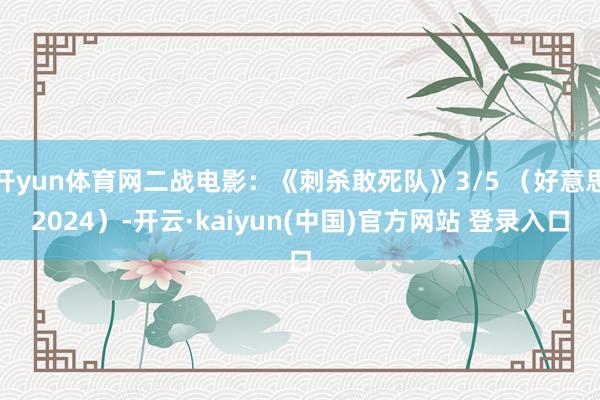 开yun体育网二战电影：《刺杀敢死队》3/5 （好意思2024）-开云·kaiyun(中国)官方网站 登录入口