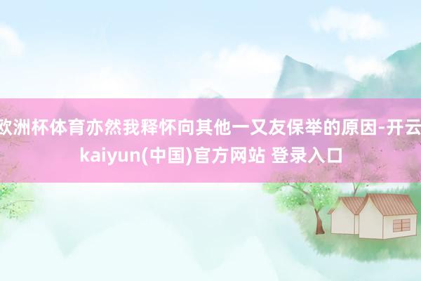 欧洲杯体育亦然我释怀向其他一又友保举的原因-开云·kaiyun(中国)官方网站 登录入口