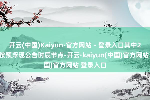 开云(中国)Kaiyun·官方网站 - 登录入口其中2021年（按预浮现公告时辰节点-开云·kaiyun(中国)官方网站 登录入口